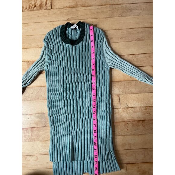 Celine Phoebe Philo Era Ribbed Knit Top M Mint Green Made in Italy Quiet Luxury - Picture 11 of 11